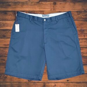 NEW Peter Millar Winston Washed Twill‎ Shorts Men's Size 38 Navy Blue Mid Rise
